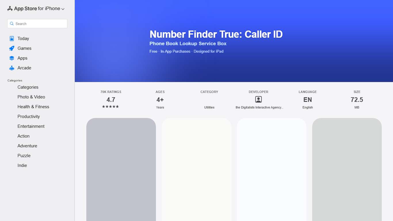 ‎Number Finder True: Caller ID App - App Store